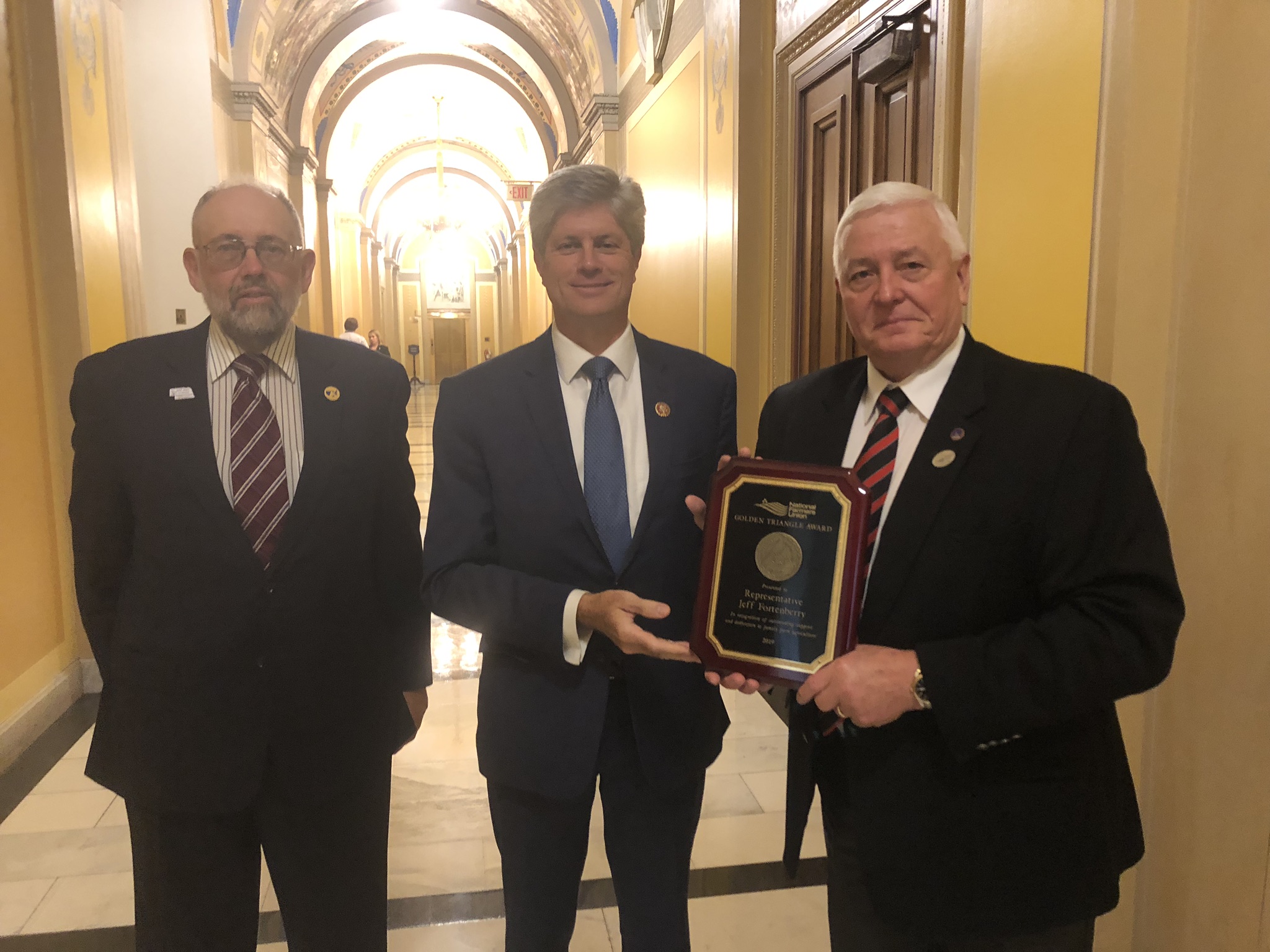 Representative Jeff Fortenberry Receives Golden Triangle Award  From Farmers Union